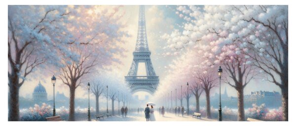 Obraz - Maľba z Paríža (120x50 cm)