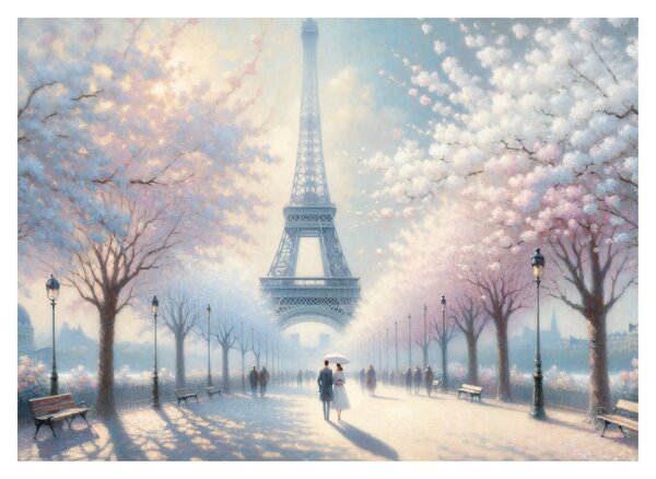 Obraz - Maľba z Paríža (70x50 cm)