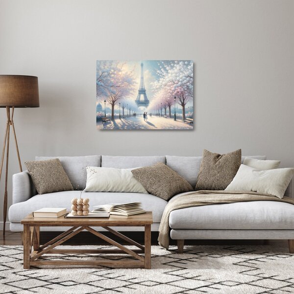 Sklenený obraz - Maľba z Paríža (70x50 cm)