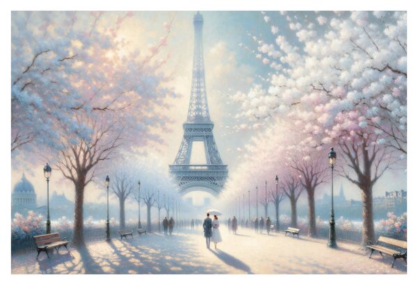 Obraz - Maľba z Paríža (90x60 cm)