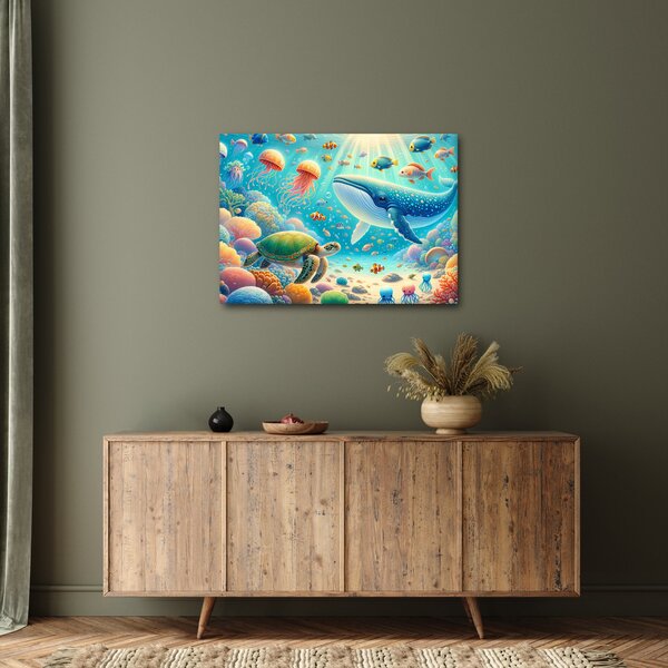 Obraz - Svet pod hladinou (70x50 cm)