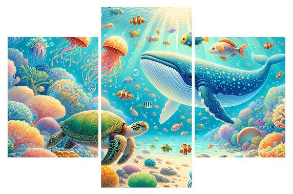 Obraz - Svet pod hladinou (90x60 cm)