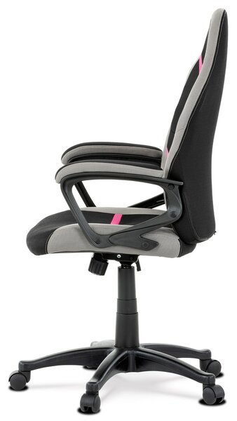 NovýNábytok.sk Herná stolička/kreslo Leira-L611-PINK (čierna + sivá + ružová). Vlastná spoľahlivá doprava až k Vám domov. 1042683