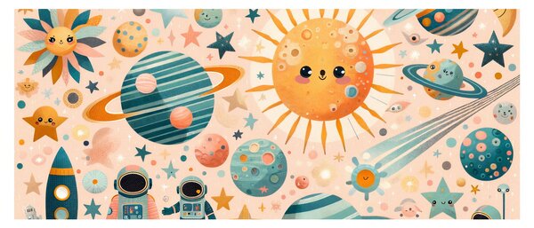 Obraz - Kúsky z vesmíru (120x50 cm)