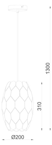 ZÁVESNÉ SVIETIDLO, 20/130 cm Novel - Online Only bytové doplnky, Online Only