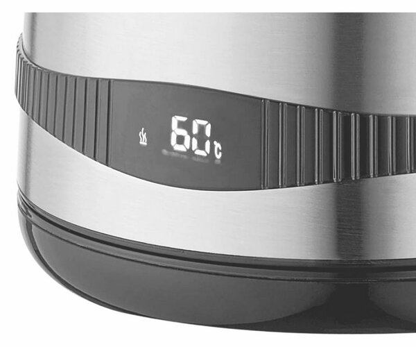 Activer Rýchlovarná kanvica s termostatom Rubis 1,7 l, nerez/čierna
