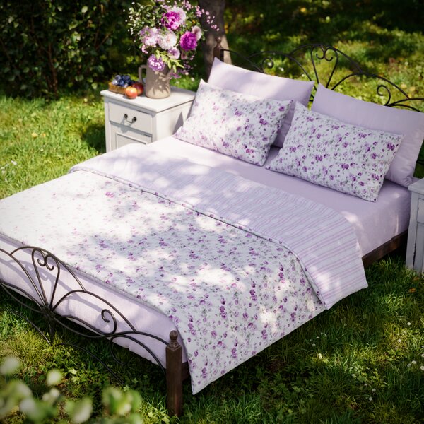 Kvalitex Bavlnené posteľné obliečky PROVENCE COLLECTION 140X200, 70x90cm VIENTO ružové