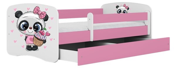 Kocot kids Detská posteľ Babydreams panda ružová, variant 70x140, bez šuplíků, bez matrace