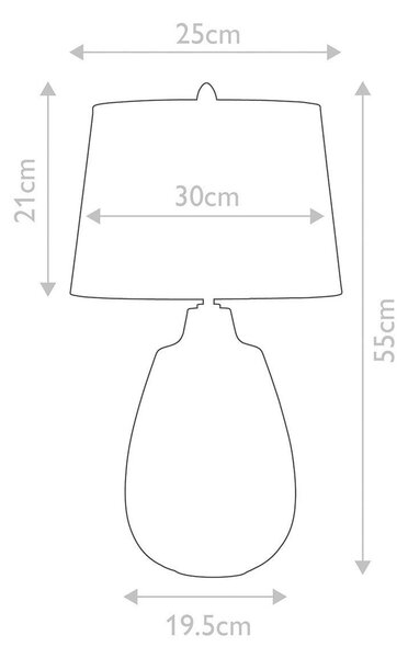STOLNÁ LAMPA, E27, 55/30 cm Elstead Lighting - Interiérové svietidlá