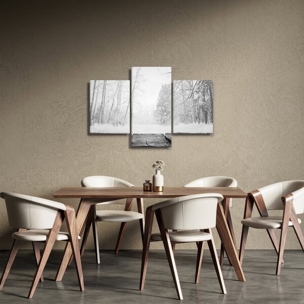 Obraz - Drevené mólo v zime (90x60 cm)