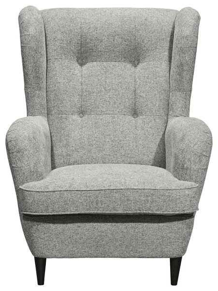 KRESLO UŠIAK, textil, kompozitné drevo, strieborná MID.YOU - Online Only obývacie izby, Online Only