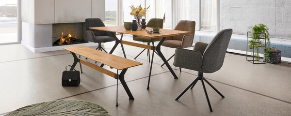 JEDÁLENSKÝ STÔL, divoký dub, divoký dub, 160/90/75 cm Carryhome - Stoly