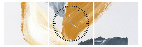 Obraz - Minimalistická maľba (s hodinami) (90x30 cm)