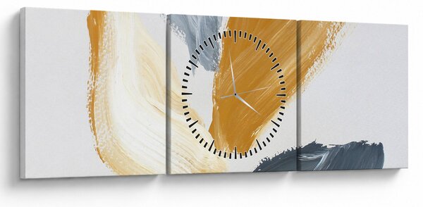 Obraz - Minimalistická maľba (s hodinami) (90x30 cm)
