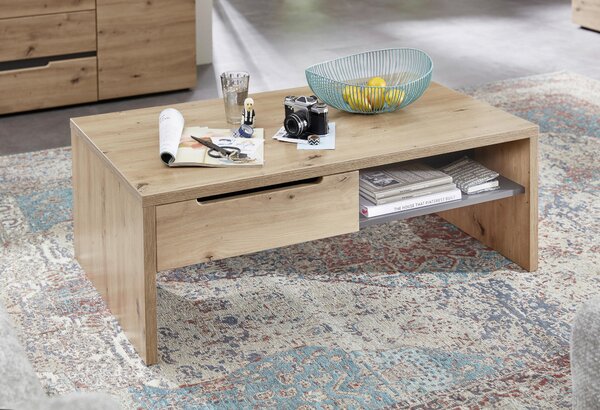 KONFERENČNÝ STOLÍK, grafitová, dub artisan, kompozitné drevo, 110/65/40 cm Carryhome - Stolíky do obývačky