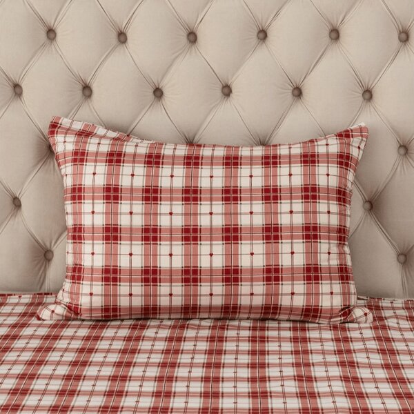 Obliečka na vankúš z mikrovlákna TARTAN HEART 50x70 cm, farebná