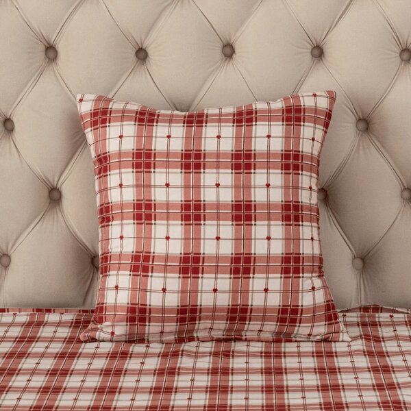 Obliečka na vankúš z mikrovlákna TARTAN HEART 45x45 cm, farebný