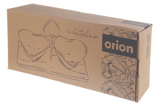 Servírovacie misky s táckou WHITELINE set