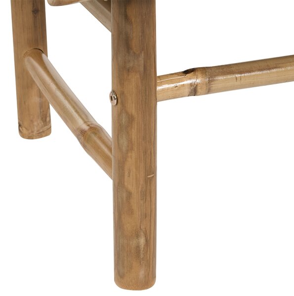 Konferenčný stolík svetlé bambusové drevo masív 80 x 45 cm obdĺžnikový interiérový a exteriérový nábytok rustikálny dizajn