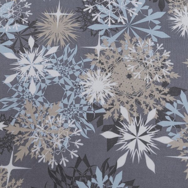 Plachta z mikrovlákna SNOWFLAKE modrosivá 90x200 cm