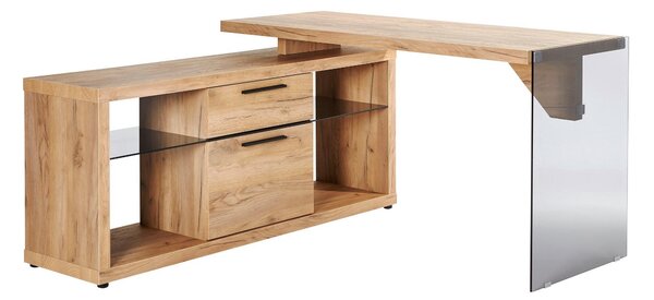 ROHOVÝ PÍSACÍ STÔL, farba duba, 141,8/140/74 cm MID.YOU - Online Only kancelárie, Online Only