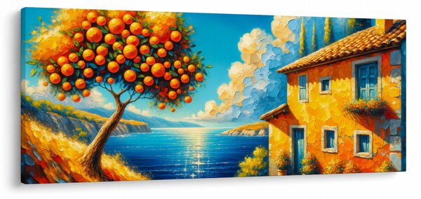 Obraz - Dom s pomarančmi II. (120x50 cm)