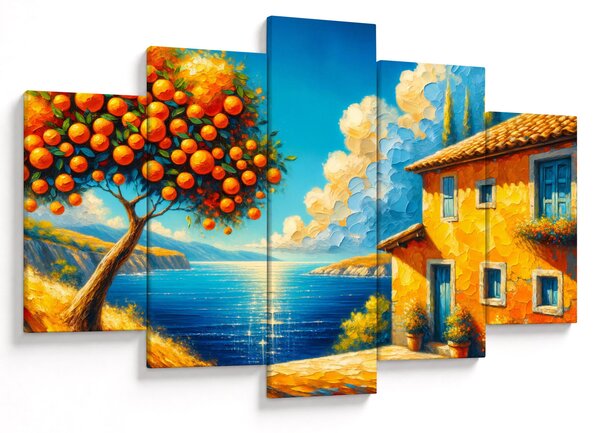 Obraz - Dom s pomarančmi II. (150x105 cm)