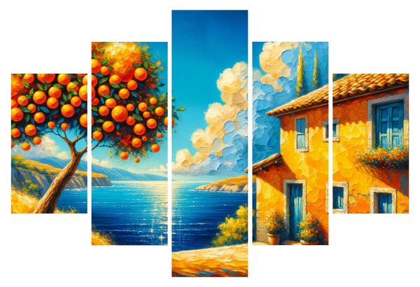 Obraz - Dom s pomarančmi II. (150x105 cm)