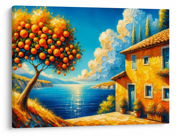 Obraz - Dom s pomarančmi II. (70x50 cm)