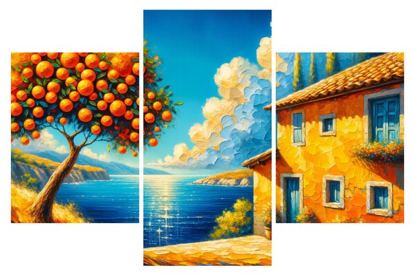 Obraz - Dom s pomarančmi II. (90x60 cm)