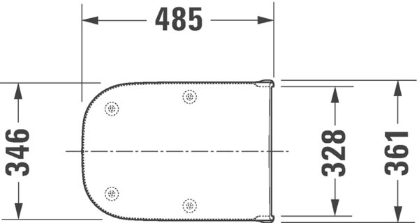 Duravit D-Code - WC sedátko so sklápacou automatikou, 485x346 mm, biela 0060390000