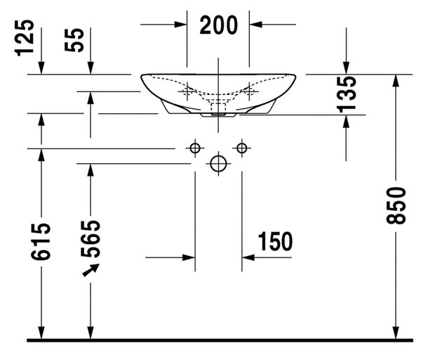 Duravit PuraVida - Umývadlo 500x420 mm, bez prepadu, biela 0720500000