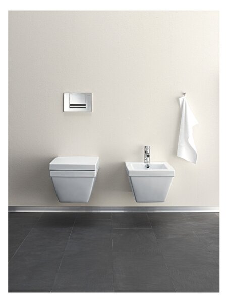 Duravit 2nd floor - Závesný bidet 540x370 mm s prepadom, biela 2254150000
