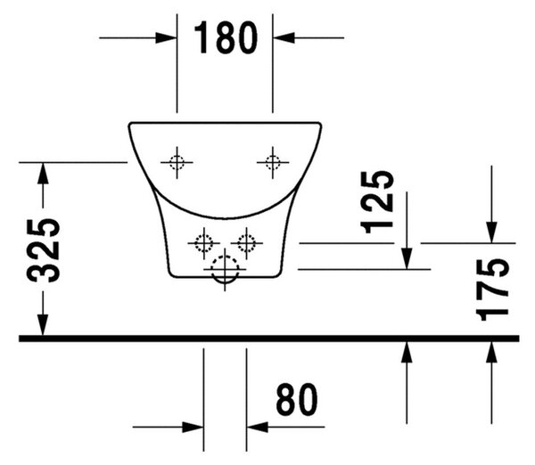 Duravit Puravida - Závesný bidet 36x54,5 cm, biela 2247150000