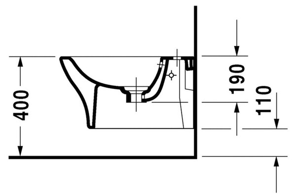 Duravit Puravida - Závesný bidet 36x54,5 cm, biela 2247150000