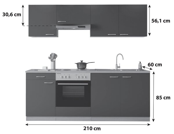 KUCHYNSKÝ BLOK 210 cm Respekta - Online Only kuchyne, Online Only