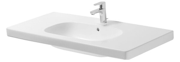 Duravit D-Code - Umývadlo s prepadom 1050x480 mm, 1 otvor pre batériu prepichnutý, biela 0342100002