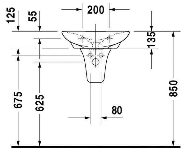 Duravit PuraVida - Umývadlo 500x420 mm, bez prepadu, biela 0720500000