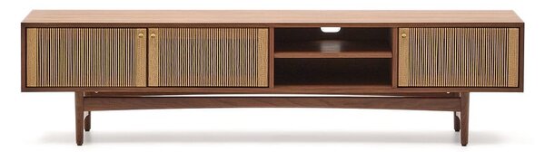 Hnedý TV stolík v dekore orecha 200x50 cm Elan – Kave Home