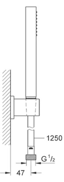 GROHE Euphoria Cube Stick - Sprchový set na stenu, chróm 27702000