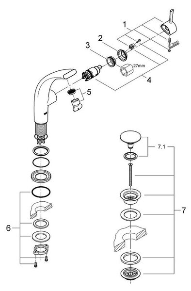 GROHE Ondus - Páková umývadlová batéria, biela matná 32125LS0
