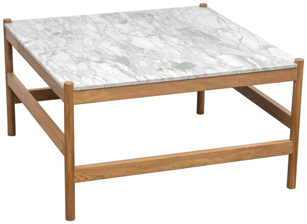 KONFERENČNÝ STOLÍK, prírodná farba, biela, drevo, kameň, 80/42/80 cm MID.YOU - Stolíky do obývačky, Online Only