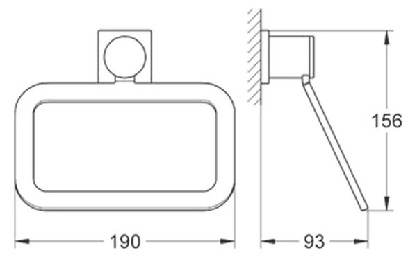 Grohe Allure - Držiak na uteráky, chróm 40339000