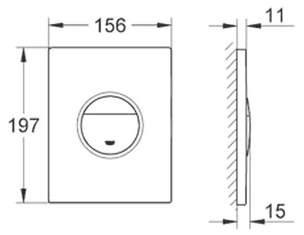 GROHE Nova Cosmopolitan - Ovládacie WC tlačidlo, chróm 38765000