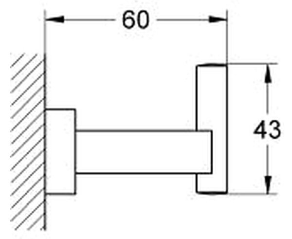 GROHE Essentials Cube - Háčik na uterák, chróm 40511001