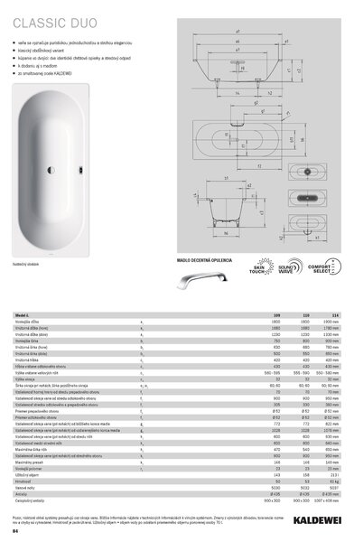 Kaldewei Classic Duo - Vaňa 1800x800 mm, alpská biela 291000010001