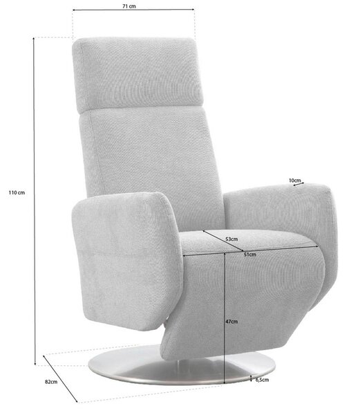 RELAXAČNÉ KRESLO, textil, tmavohnedá Sit & More - Online Only obývacie izby, Online Only
