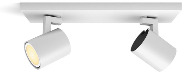 Stropné svietidlá Philips Hue, Philips Hue Runner, stmievateľné, Biela, Obývacia izba, Hliník, Moderný