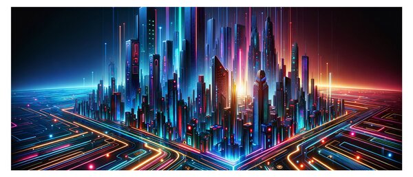 Obraz - Mesto budúcnosti (120x50 cm)