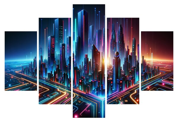 Obraz - Mesto budúcnosti (150x105 cm)